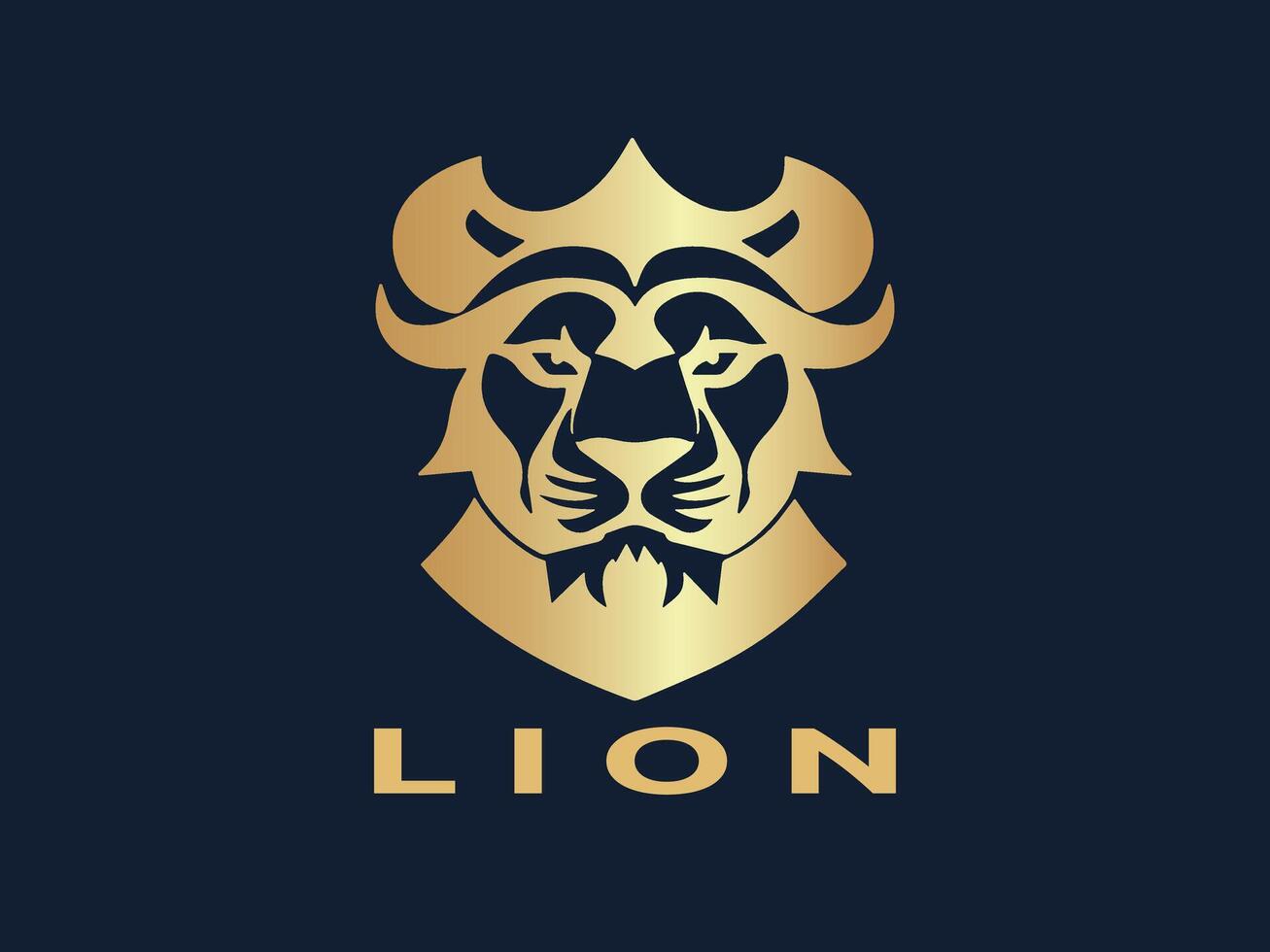 viking Lion logo conception vecteur modèle
