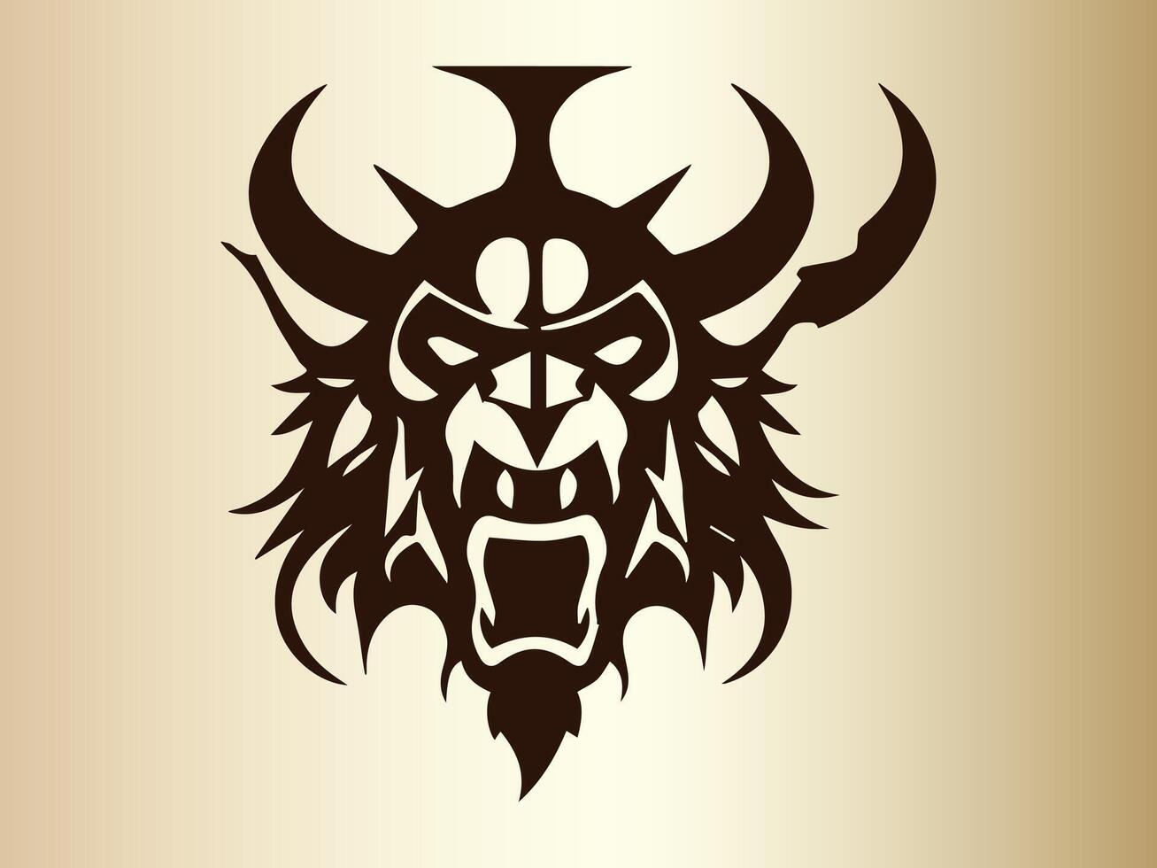 viking logo conception icône symbole vecteur illustration. Humain viking logo conception modèle.