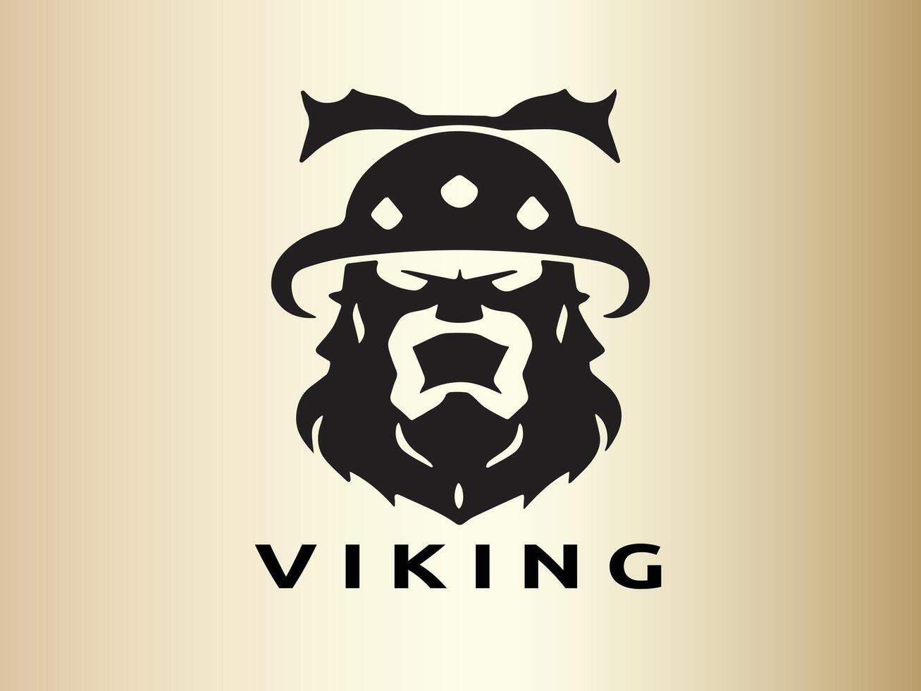 viking logo conception vecteur modèle. Humain viking logo conception icône symbole vecteur illustration.