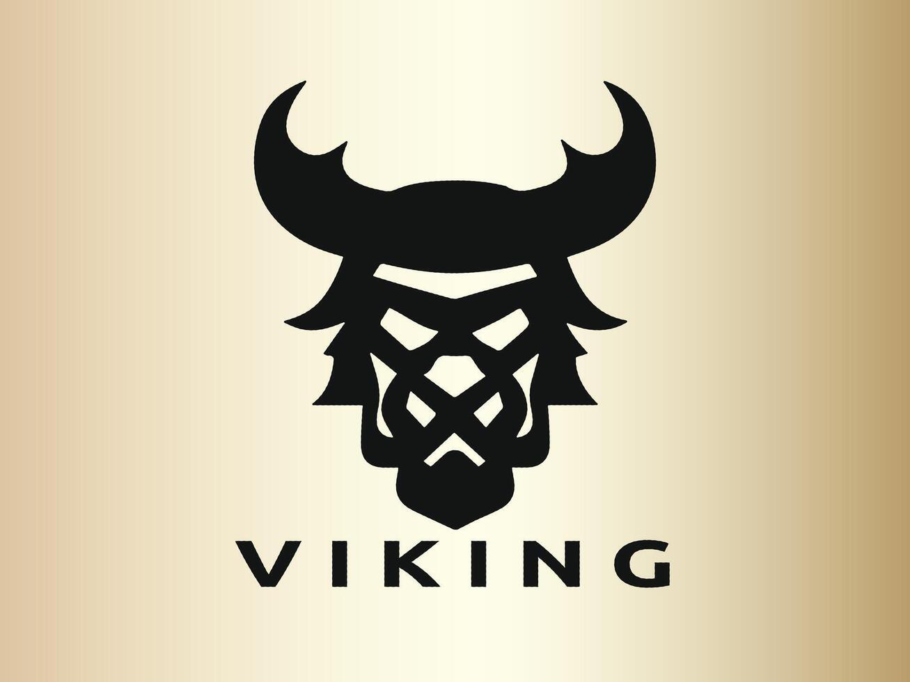 viking logo conception vecteur modèle. Humain viking logo conception icône symbole vecteur illustration.