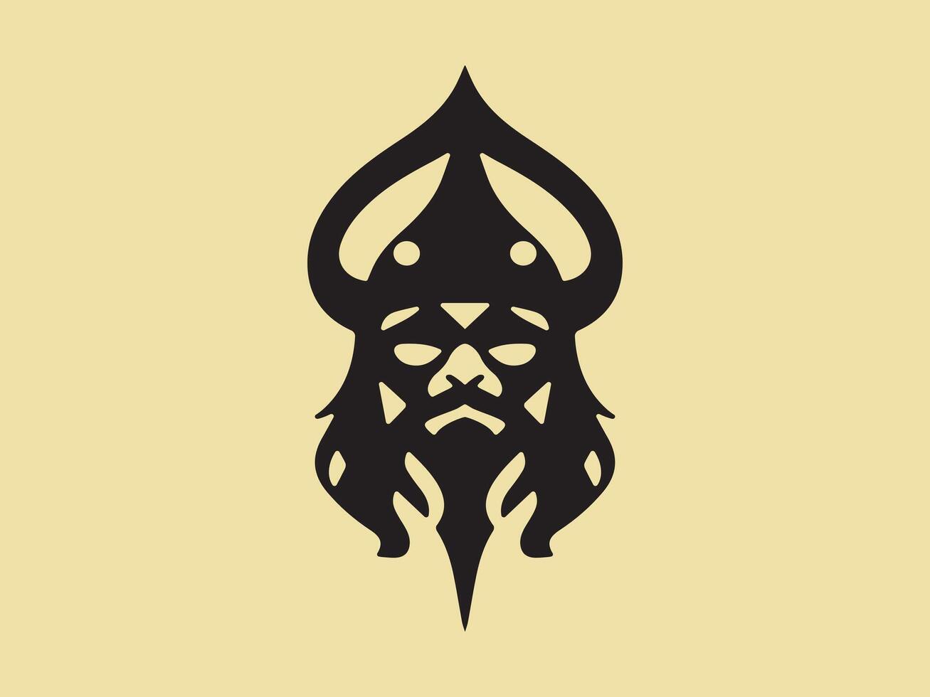viking logo conception icône symbole vecteur illustration. Humain viking logo conception modèle.