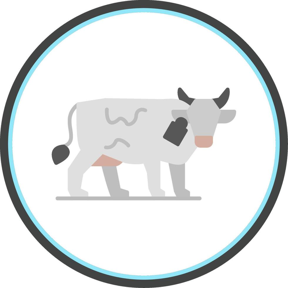 bétail agriculture plat cercle icône vecteur