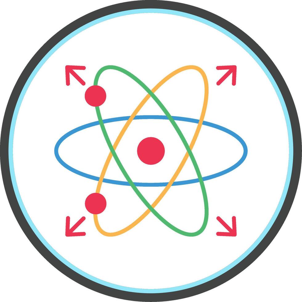 atome plat cercle icône vecteur