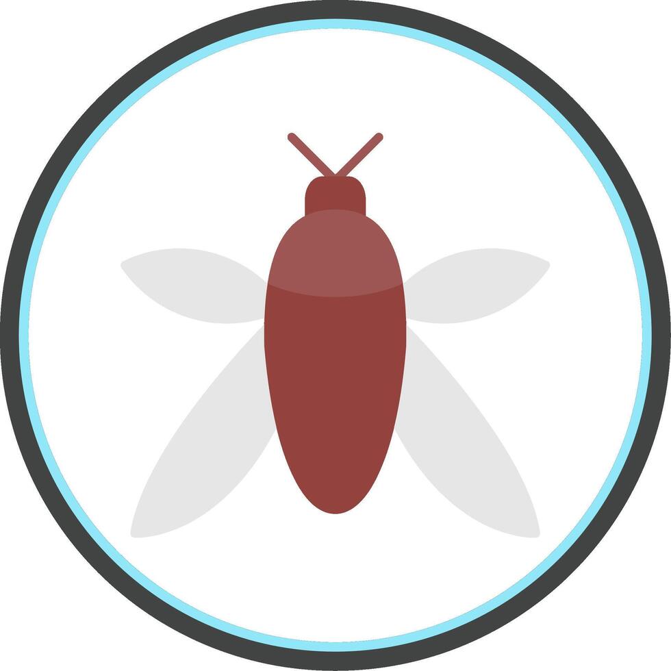 insecte plat cercle icône vecteur