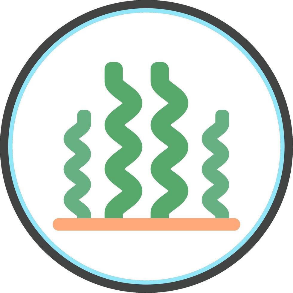 algue plat cercle icône vecteur