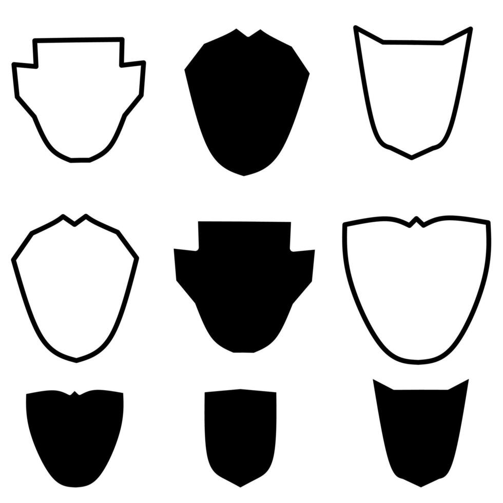 ensemble d'icônes de bouclier vecteur