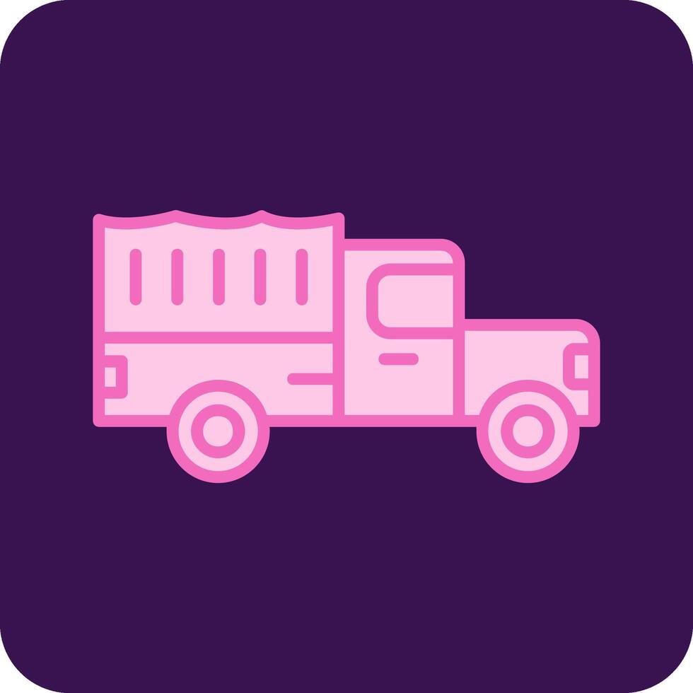 icône de vecteur de camion militaire