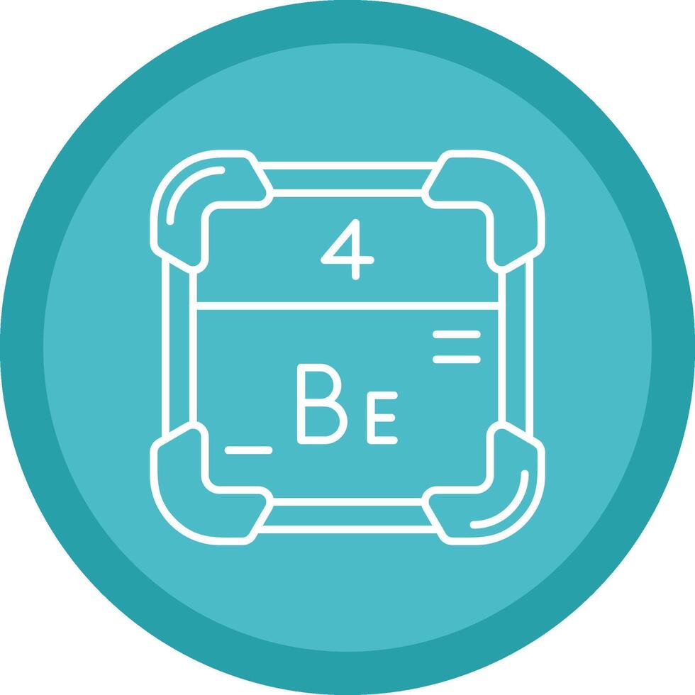 béryllium plat cercle multicolore conception icône vecteur