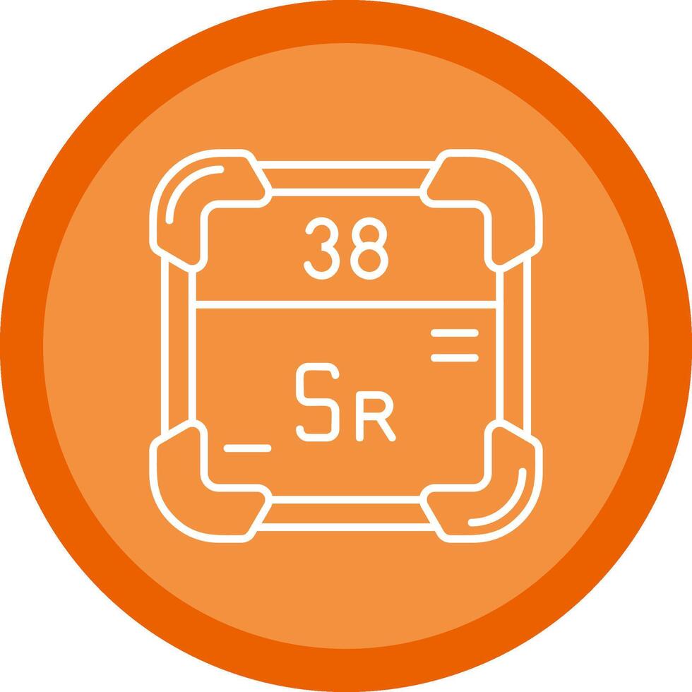 strontium plat cercle multicolore conception icône vecteur