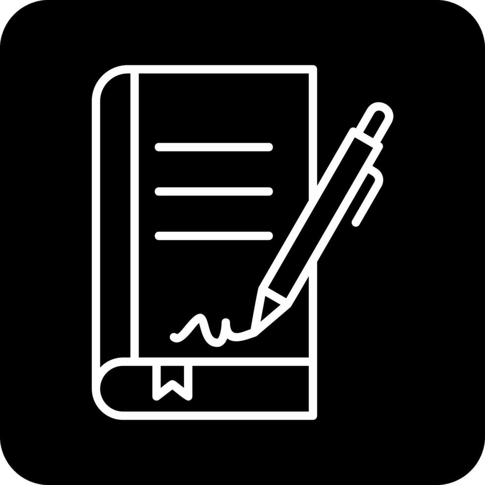 livre signature vecteur icône