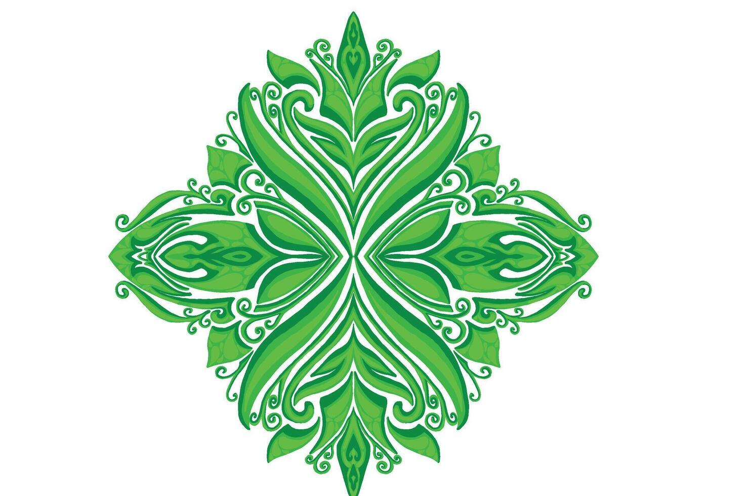 vert ornement Cadre frontière vecteur conception pour décoration