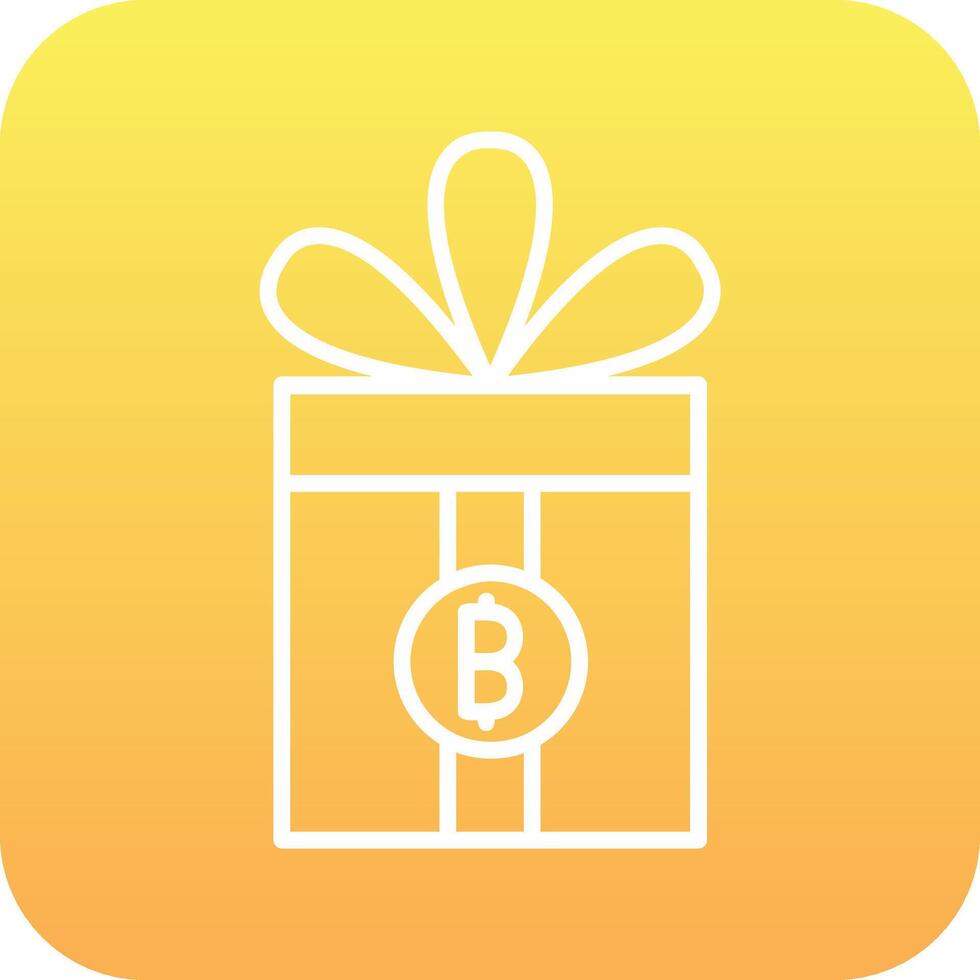 cadeau bitcoin vecteur icône