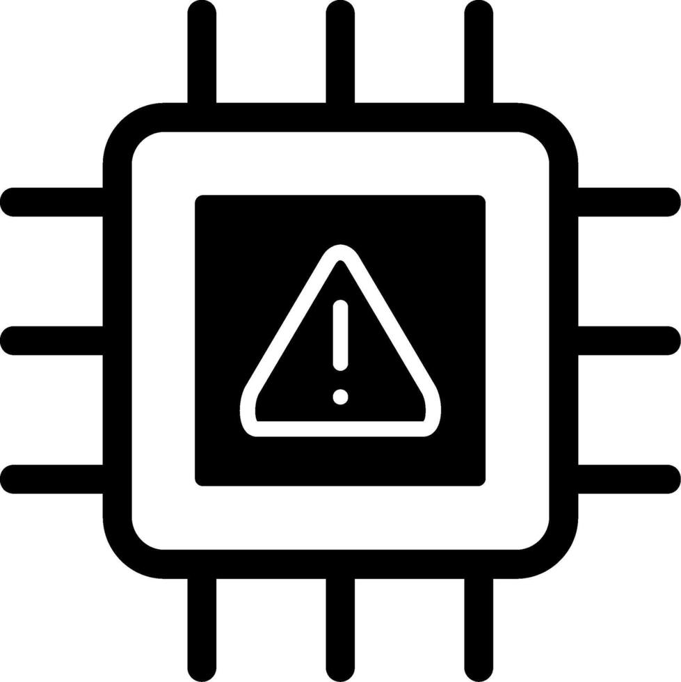 CPU avertissement vecteur icône