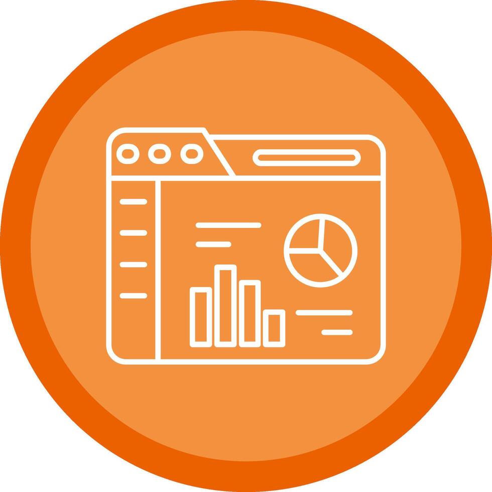 analytique plat cercle multicolore conception icône vecteur