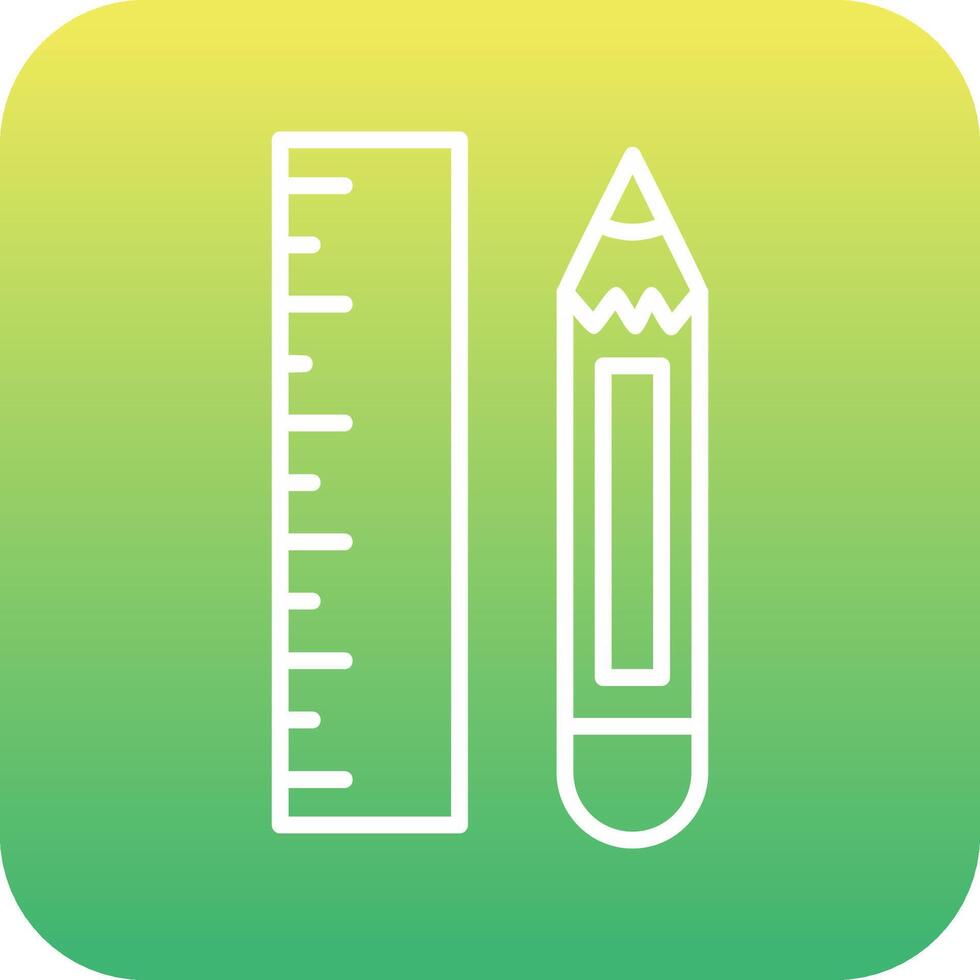 icône de vecteur crayon et règle