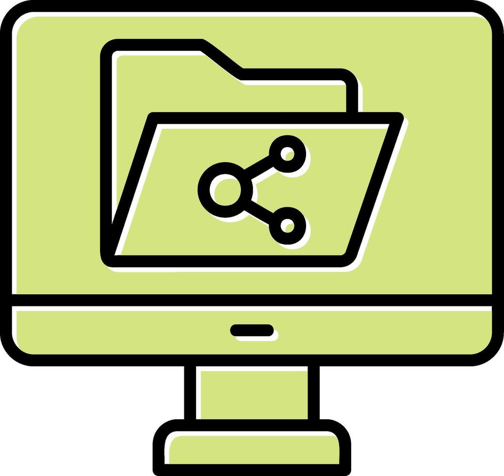 icône de vecteur de partage de fichiers