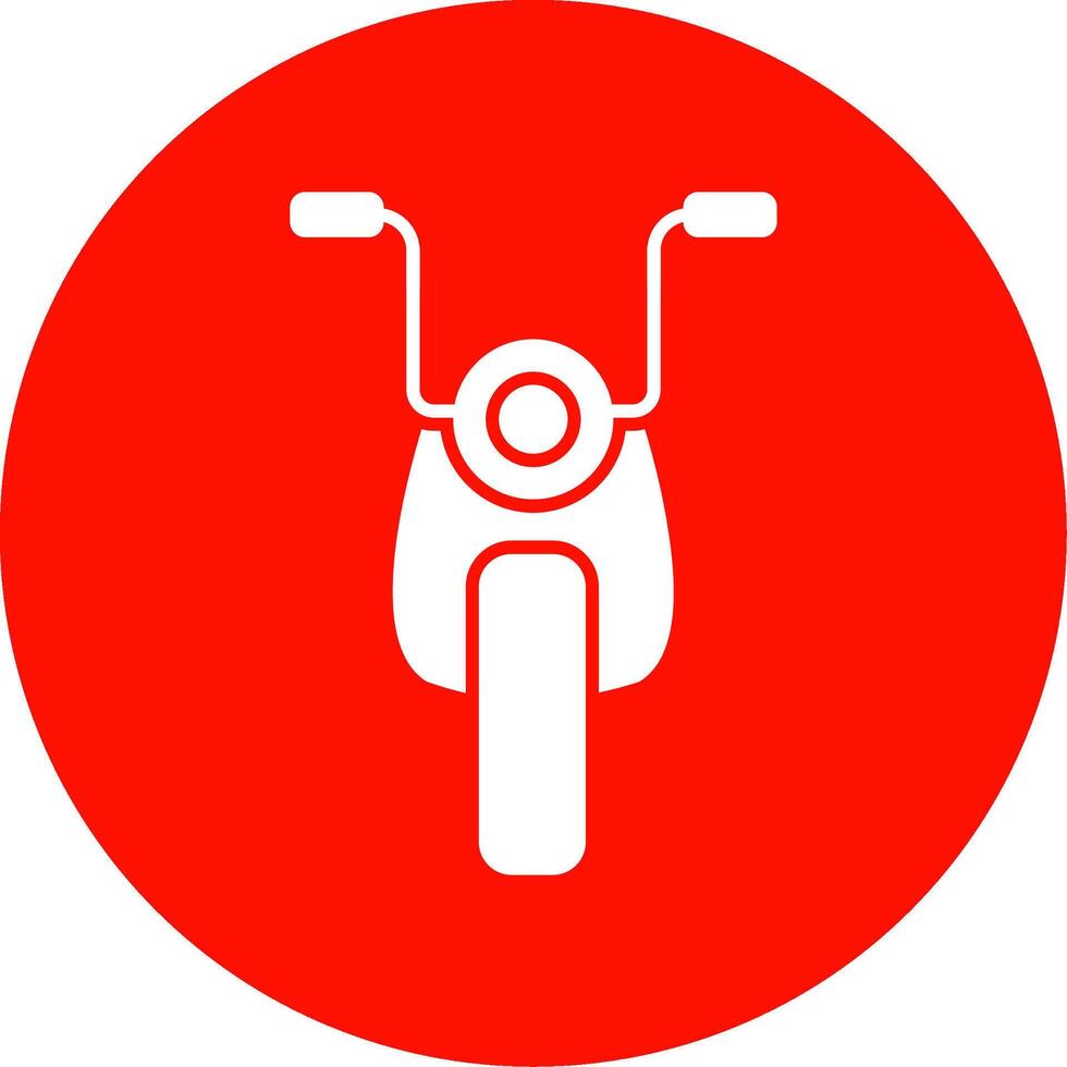 icône de cercle de glyphe de moto vecteur