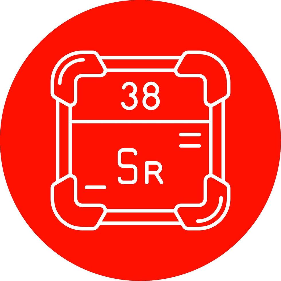 strontium linéaire cercle multicolore conception icône vecteur