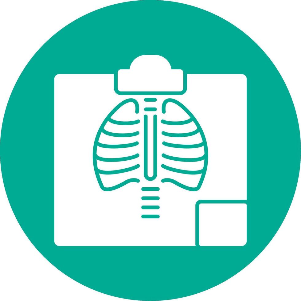 icône de cercle de glyphe de radiologie vecteur