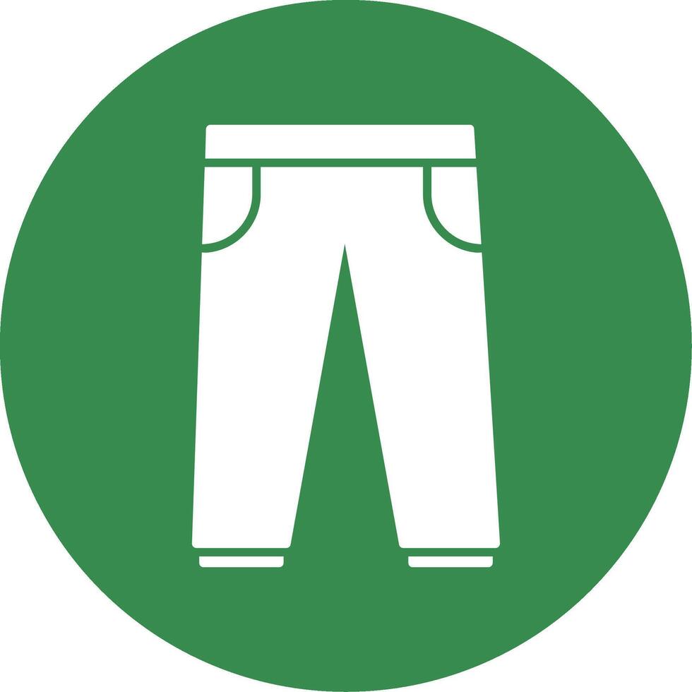 icône de cercle de glyphe de pantalon vecteur