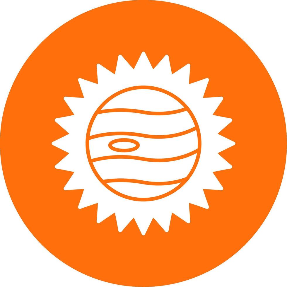 icône de cercle de glyphe d'éclipse vecteur
