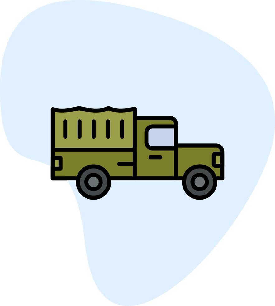 icône de vecteur de camion militaire
