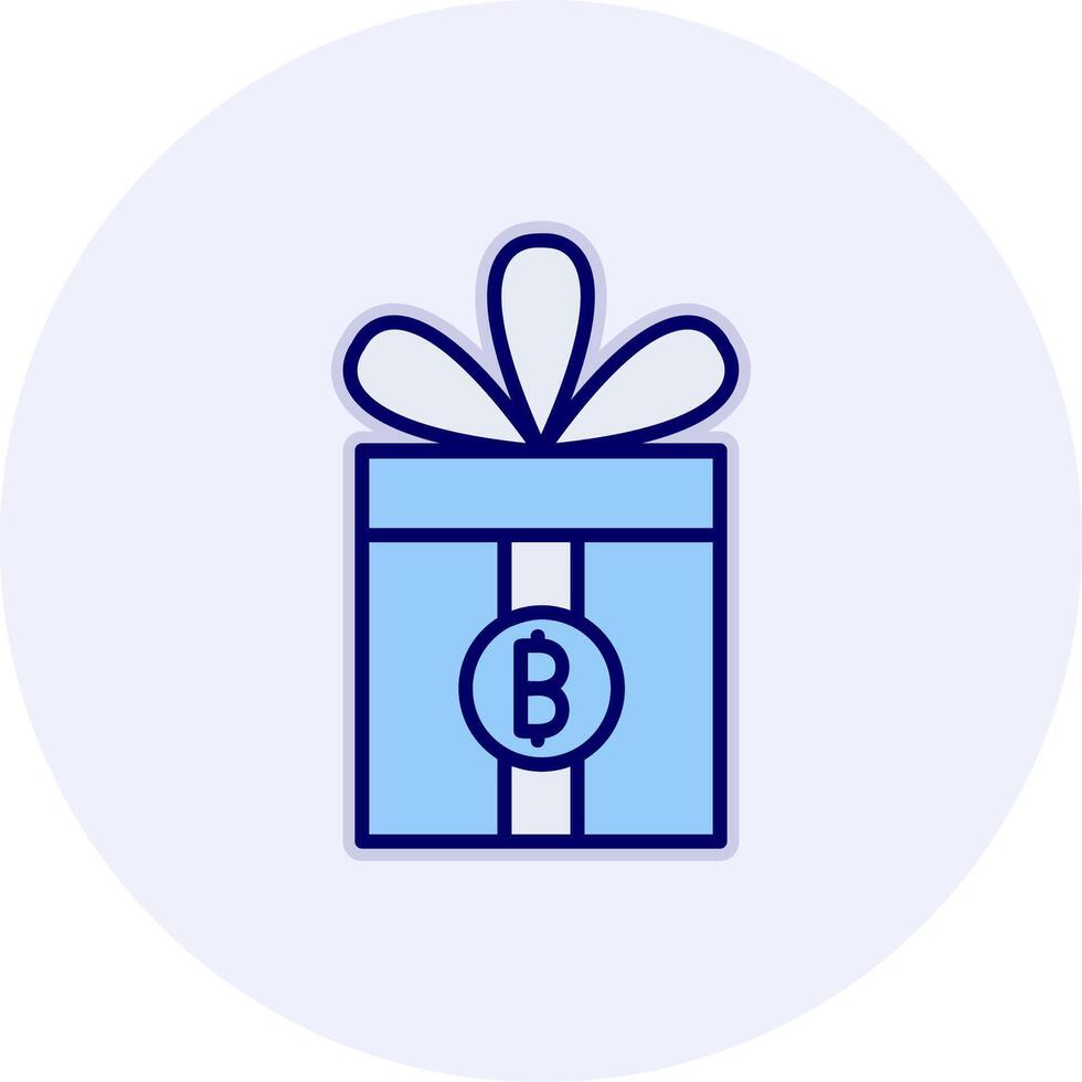 cadeau bitcoin vecteur icône