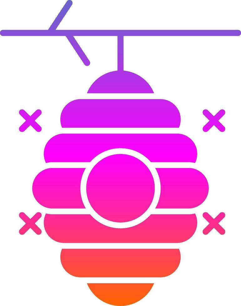 icône de dégradé de glyphe de ruche vecteur
