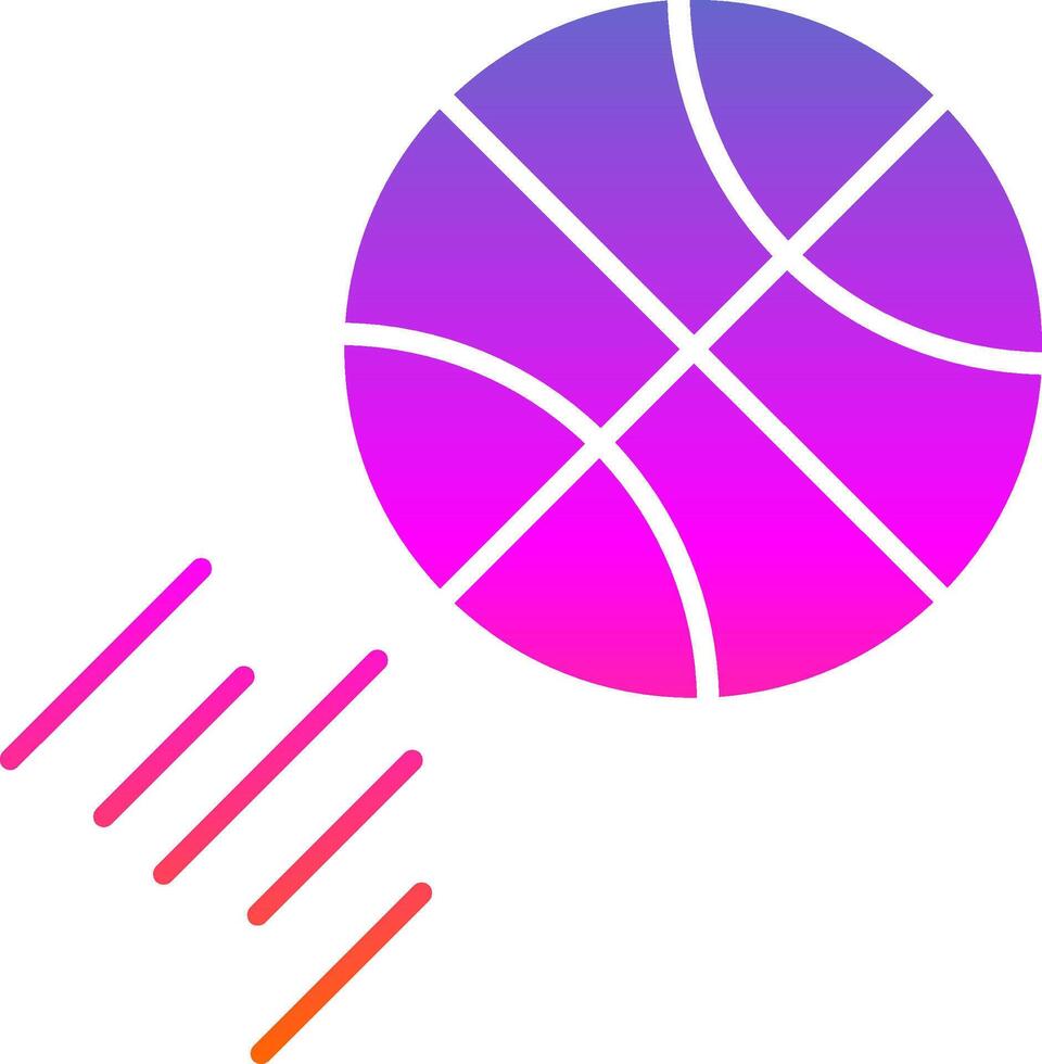 icône de dégradé de glyphe de basket-ball vecteur