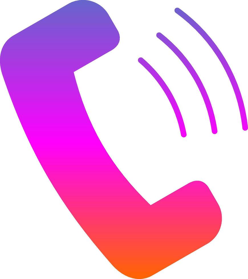 icône de dégradé de glyphe d'appel téléphonique vecteur