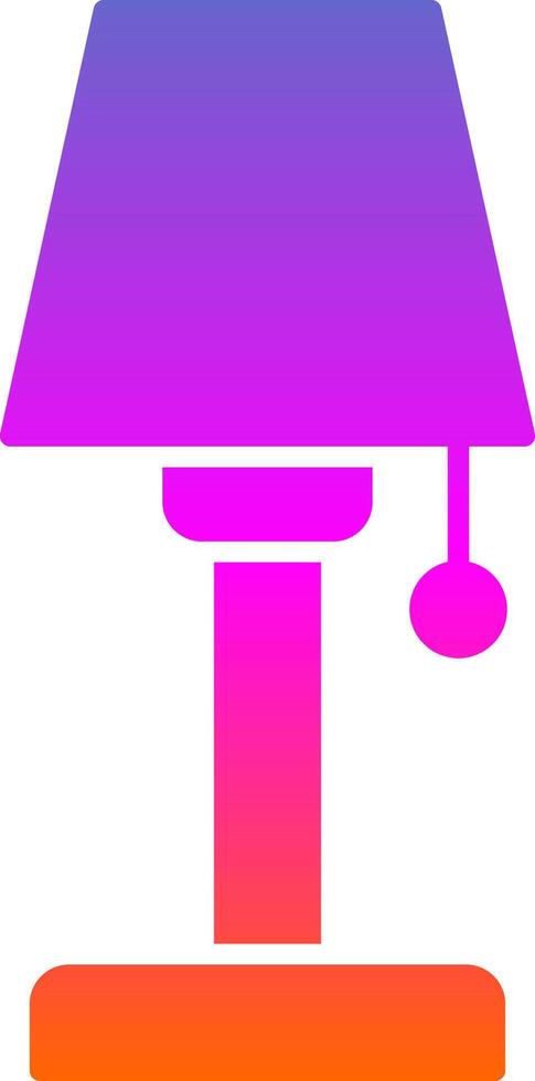 icône de dégradé de glyphe de lampe vecteur