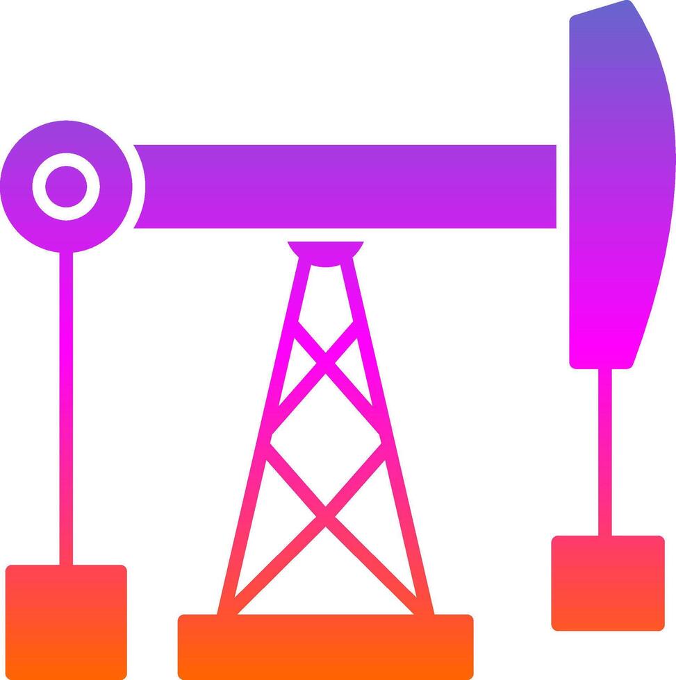 fossile carburant glyphe pente icône vecteur