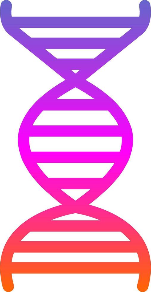 icône de dégradé de glyphe adn vecteur