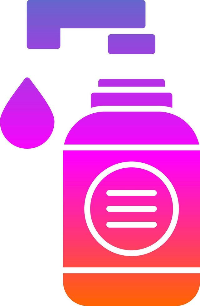 icône de dégradé de glyphe de savon à main vecteur