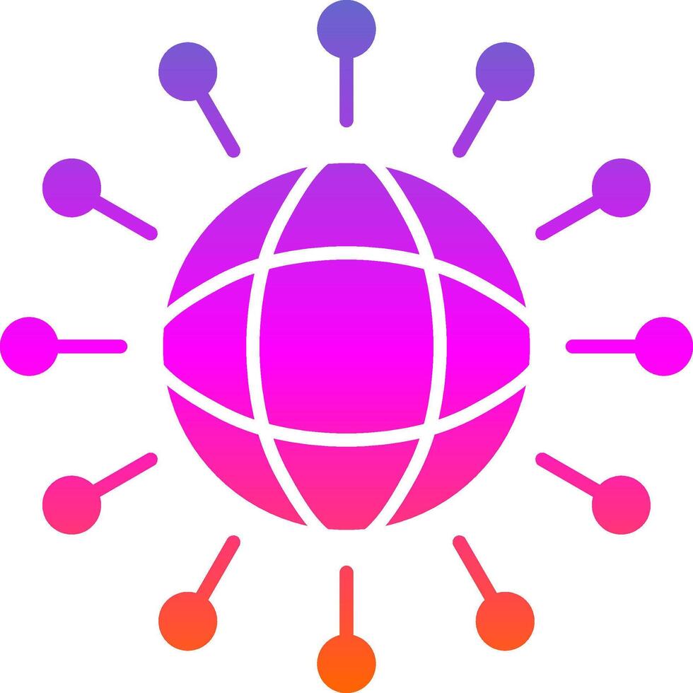 mondialisation glyphe pente icône vecteur