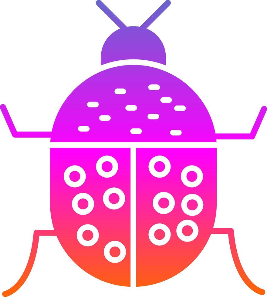 scarabée glyphe pente icône vecteur