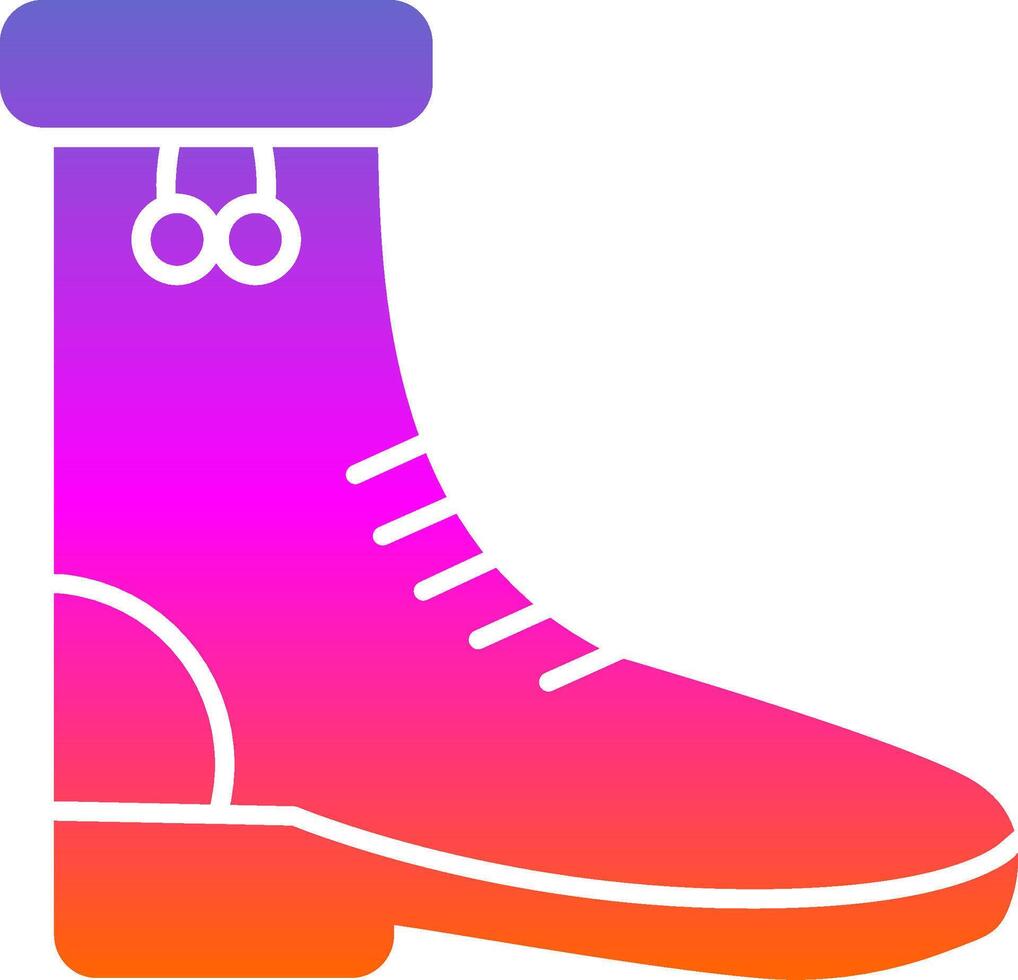 icône de gradient de glyphe de bottes de pluie vecteur