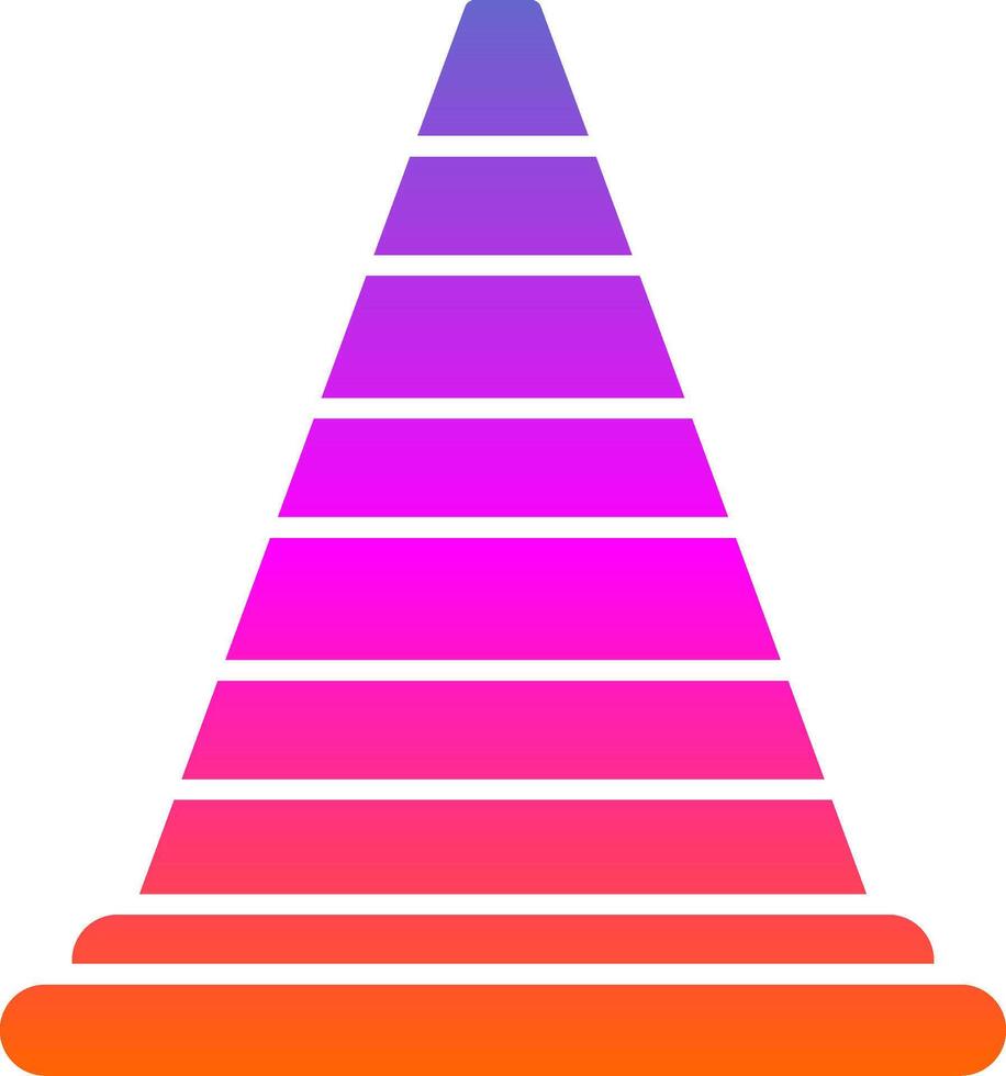 cône glyphe pente icône vecteur