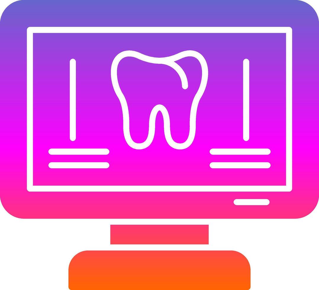 orthopantomogramme glyphe pente icône vecteur