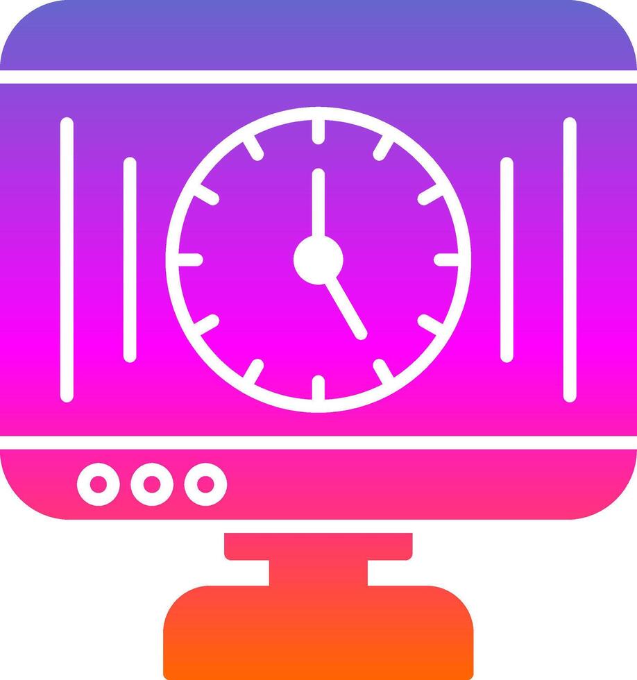 icône de dégradé de glyphe de gestion du temps vecteur