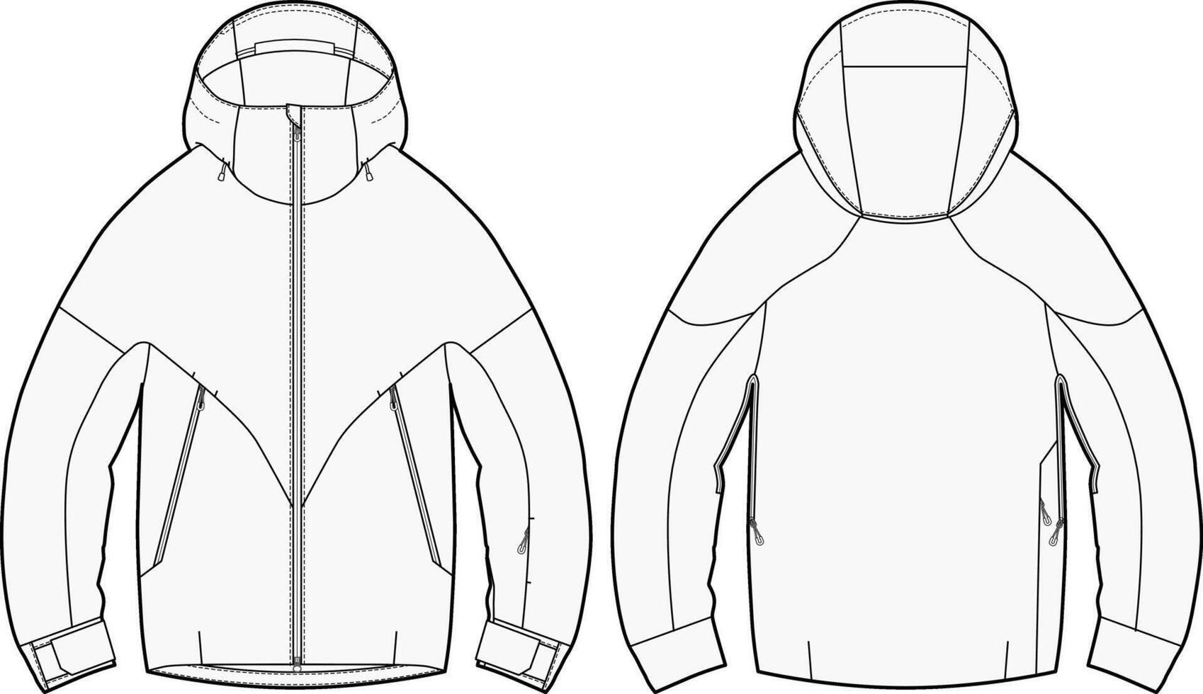 technique coupe-vent veste vecteur illustration