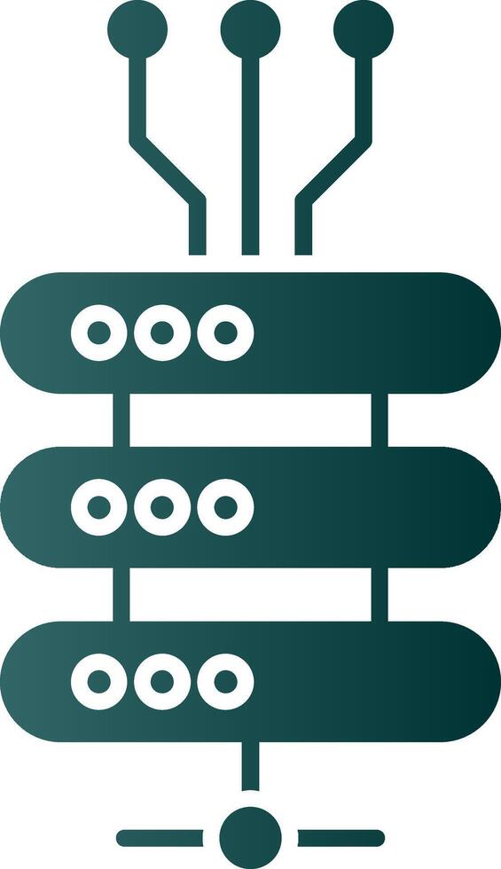icône de gradient de glyphe de réseau de données vecteur