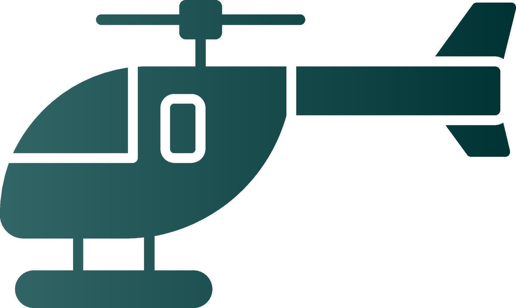 icône de dégradé de glyphe d'hélicoptère vecteur