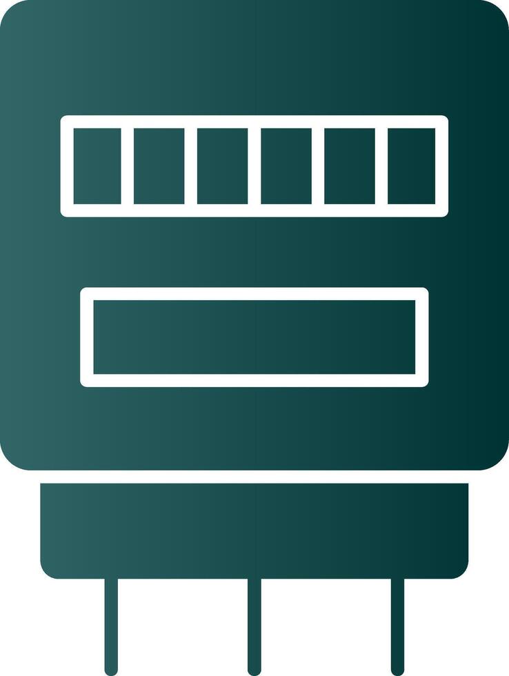 électrique compteur glyphe pente icône vecteur