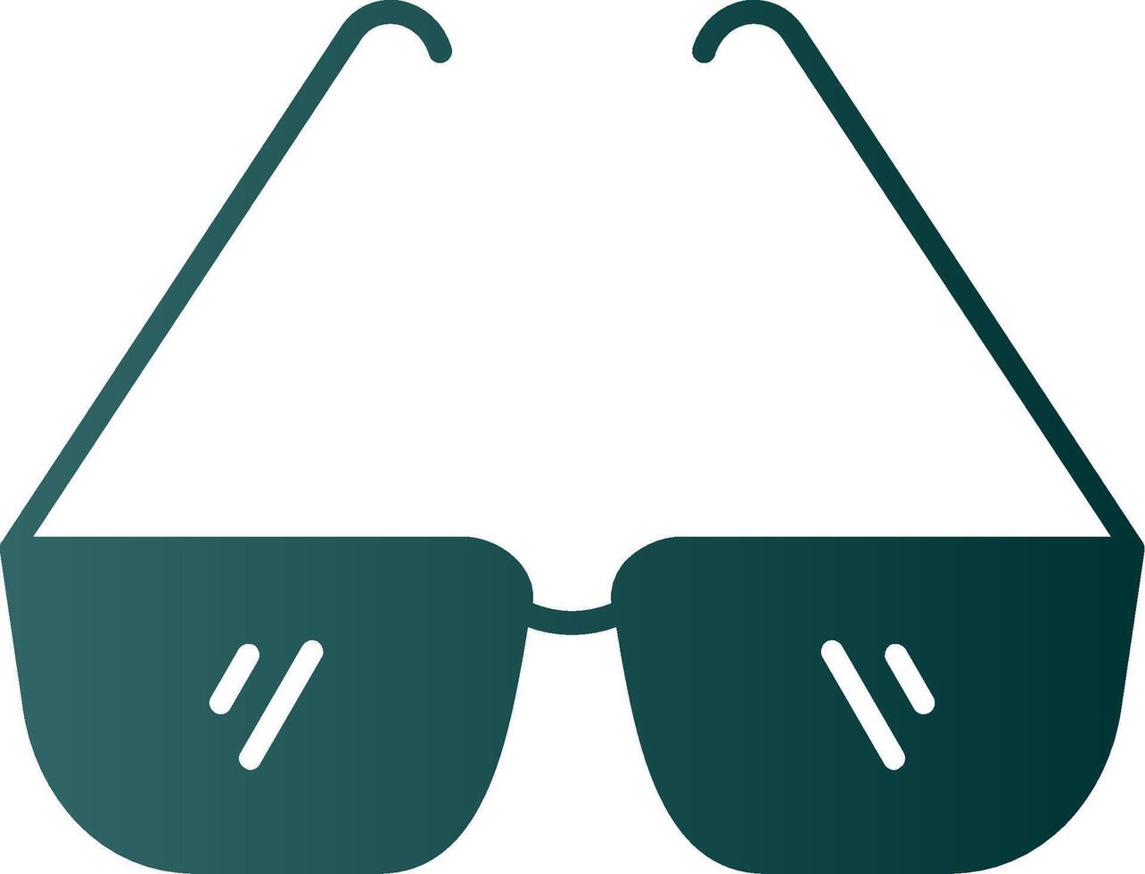 icône de dégradé de glyphe de lunettes vecteur
