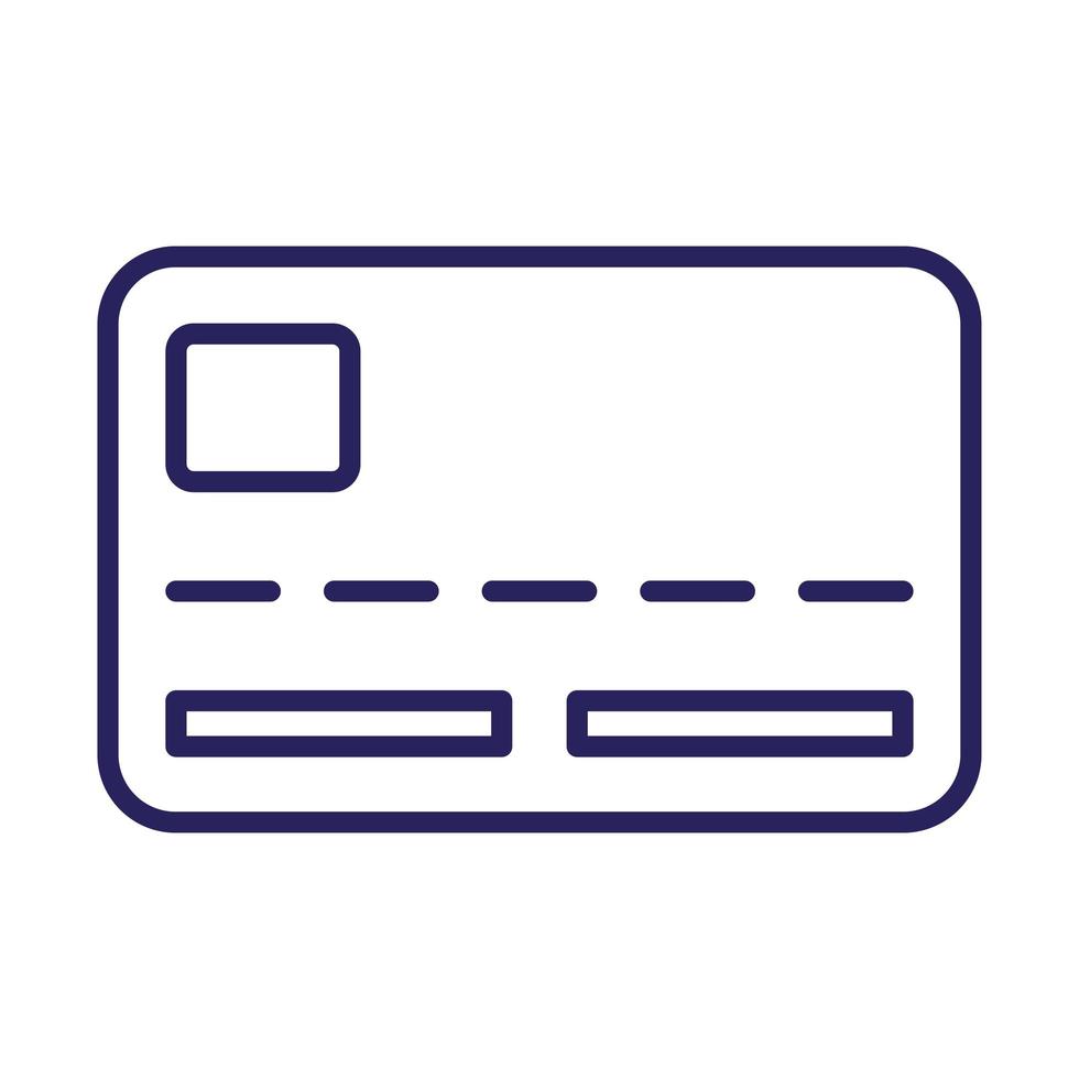 icône isolé de l'argent de la carte de crédit vecteur