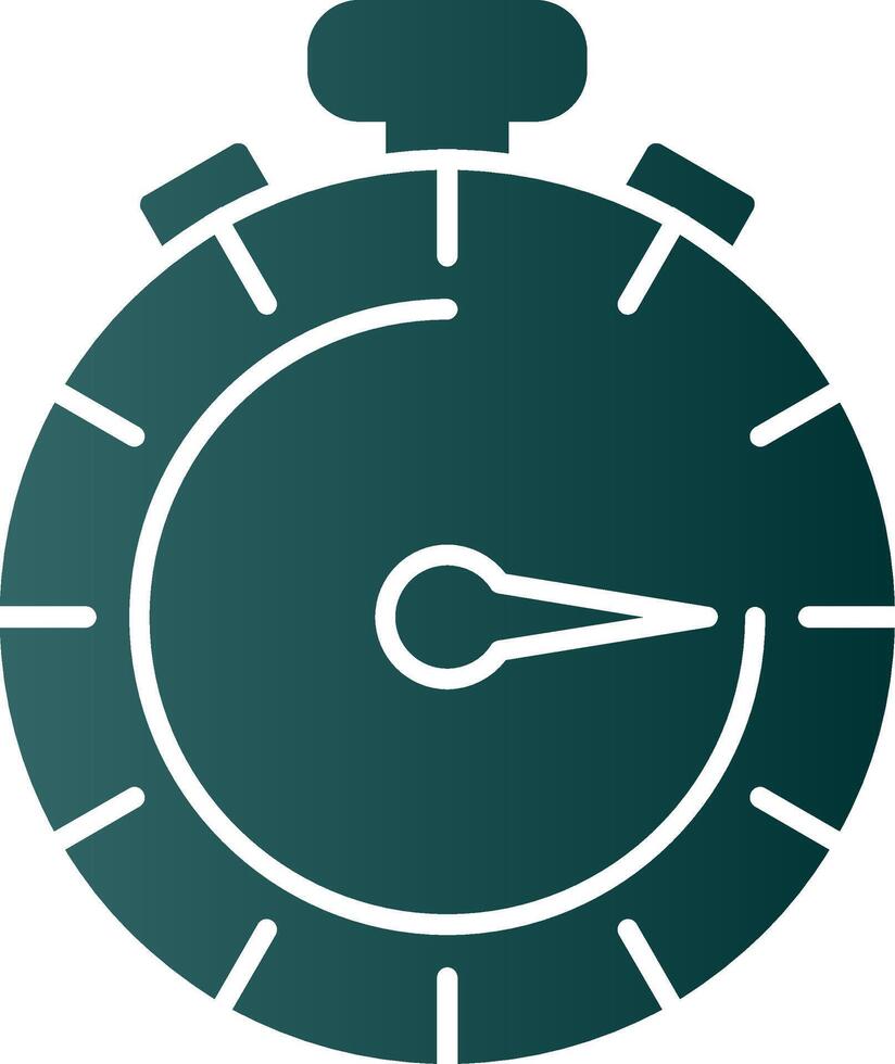 icône de dégradé de glyphe de chronomètre vecteur