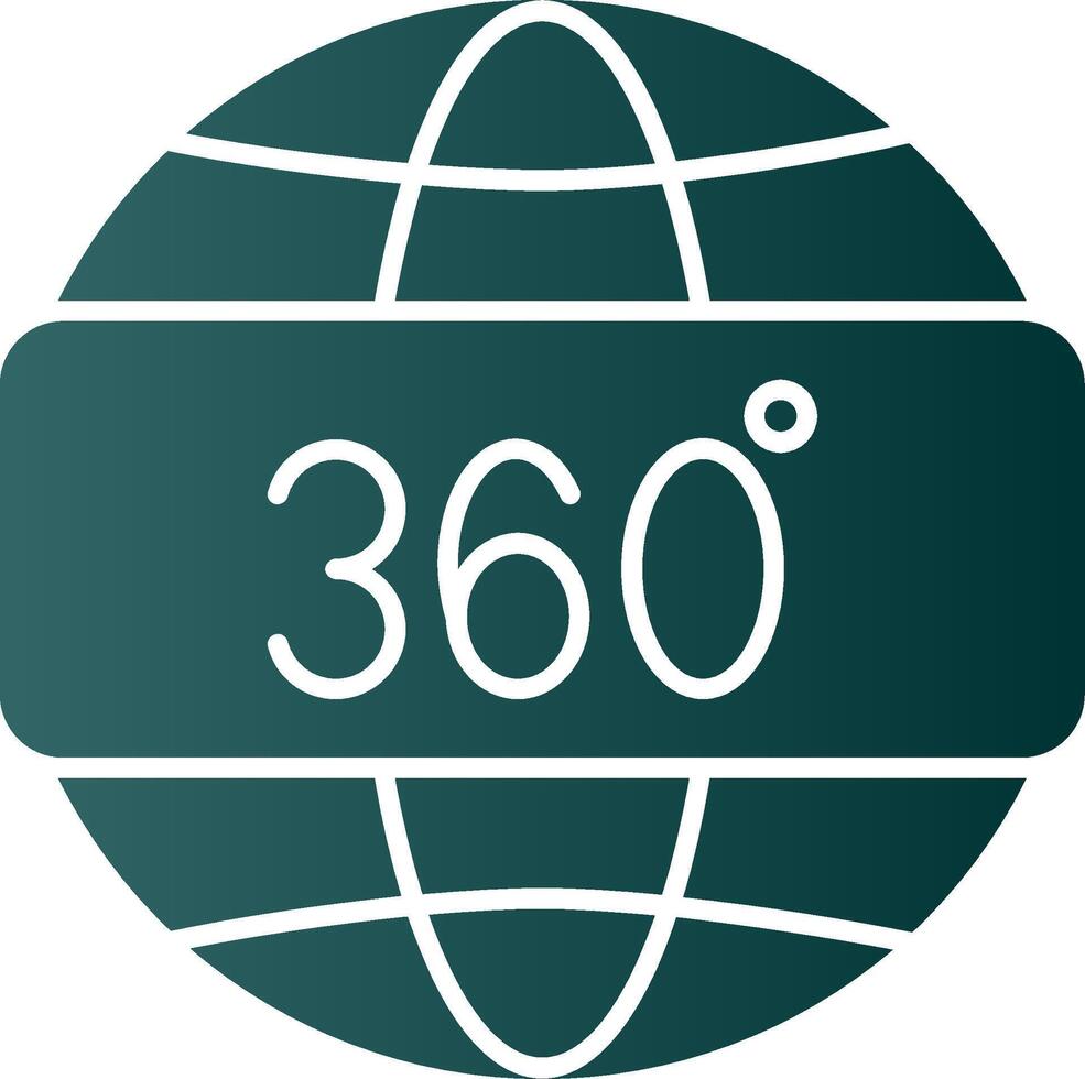 360 vue glyphe pente icône vecteur
