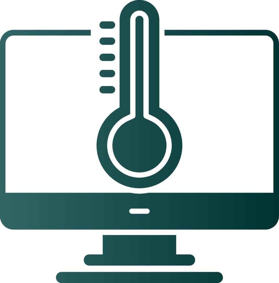 icône de gradient de glyphe de température vecteur