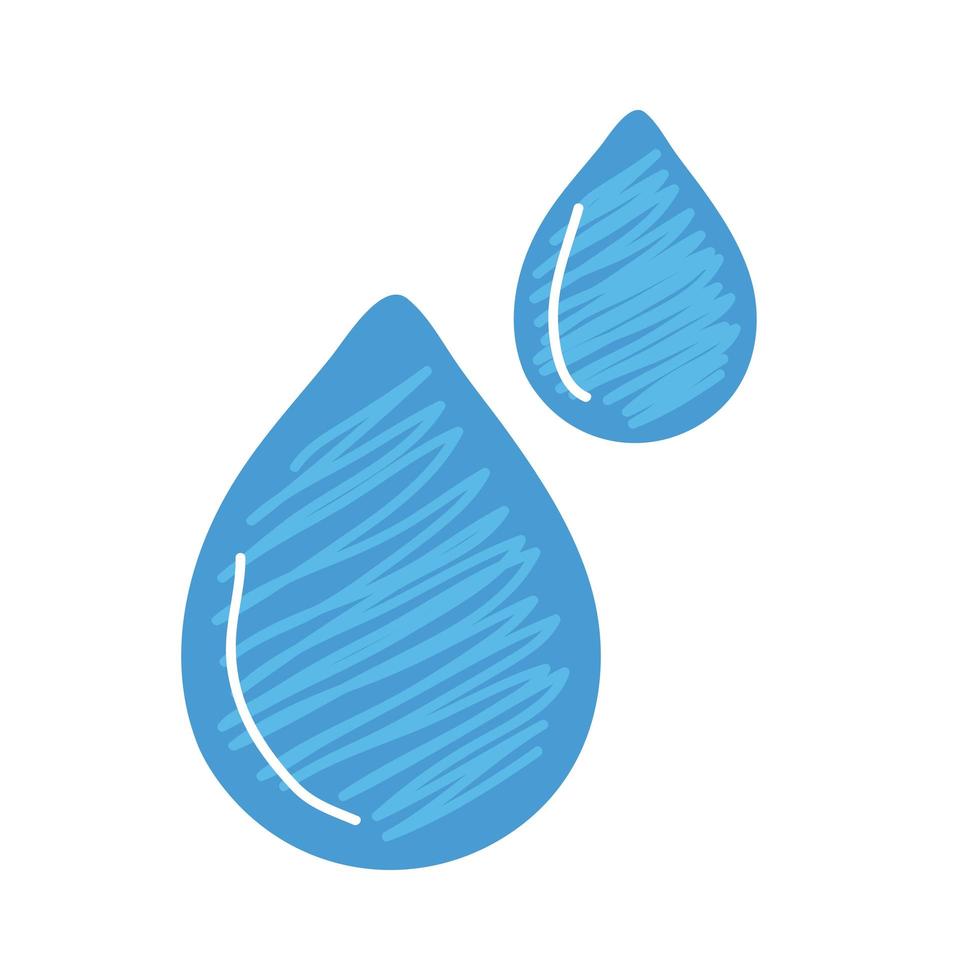icônes de gouttes d'eau vecteur